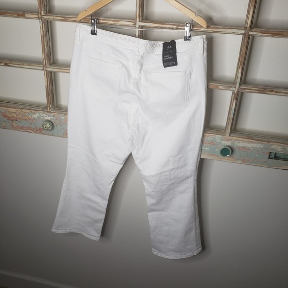 Sanctuary White Denim Cropped Jeans Ladies size 18 NWT - Picture 6 of 7